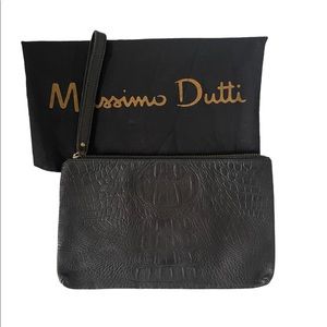 Beautiful leather clutch from Massimo Dutti